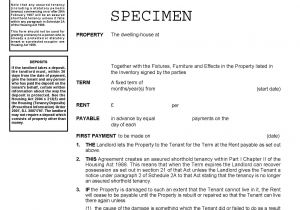 Letting Contract Template Uk Agreement for Letting A Furnished Dwellinghouse Plus