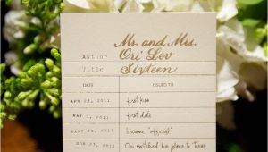 Library Card Wedding Guest Book Escort Cards