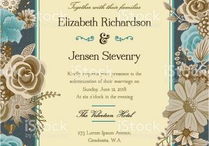 Library Card Wedding Invitation Template A Wedding Invitation Template Adorned with Floral Elements