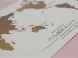 Library Card Wedding Seating Chart Gold World Map for Destination Wedding Gold World Map