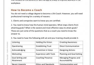 Life Coach Business Plan Template How to Become A Life Coach Kick Start Guide to Coaching