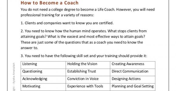 Life Coach Business Plan Template How to Become A Life Coach Kick Start Guide to Coaching