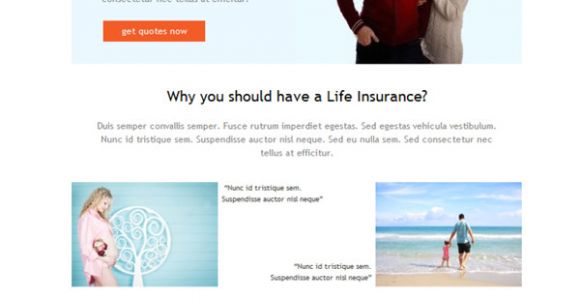 Life Insurance Email Templates Life Insurance Familiy Email Marketing Template Mailify