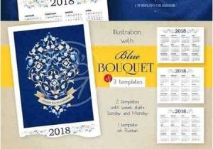Lightroom Calendar Templates 2018 1706082 2018 Blue Flowers Calendar Vol 1 1655769 Free