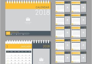 Lightroom Calendar Templates 2018 خلفيات فكتور تقويم القرص الاصفر Yellow Disk Calendar 2018