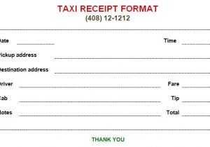 Limo Receipt Template Taxi Receipt Template Make Your Taxi Receipts Easily