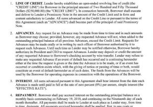 Line Of Credit Contract Template Quantum solar Power Corp form 10 Q Ex 10 4