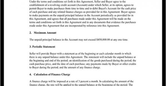 Line Of Credit Contract Template Revolving Credit Agreement Revolving Line Of Credit form