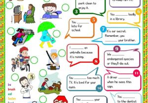 Lines for Teachers Day Card In English Must or Mustn T Interactive and Downloadable Worksheet You