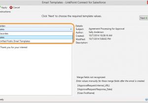 Link In Email Template Salesforce Using Salesforce Email Templates In Outlook Linkpoint360
