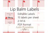 Lip Balm Label Template Avery Printable Lip Balm Label Template top Label Maker