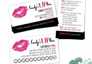 Lipsense Business Card Template Customizable Makeup Artist Business Card Lipsense