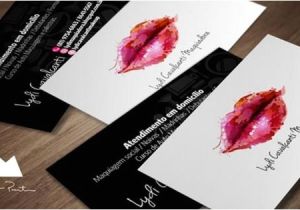 Lipsense Business Card Template Stylish Makeup Business Card Template with Colorful Modern