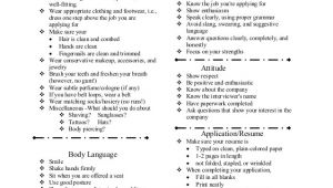 List Job Interview On Resume Interview Checklist