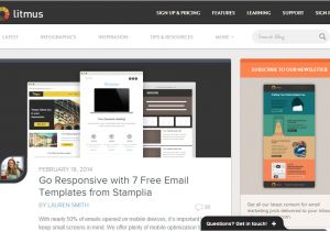 Litmus Responsive Email Templates 5 Best Free Email Marketing Templates social Media