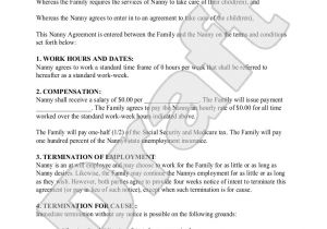 Live Out Nanny Contract Template Live In Nanny Contract Template Qualads