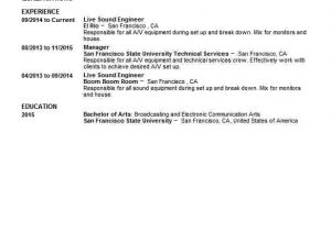 Live sound Engineer Resume Live sound Engineer Resume Sample Engineering Resumes