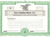 Llc Membership Certificate Template Custom Printed Certificates Limited Liability Company