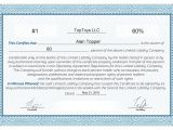 Llc Membership Certificate Template Free Stock Certificate Online Generator