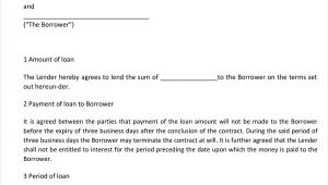Loan Agreement Contract Template 40 Free Loan Agreement Templates Word Pdf ᐅ Template Lab
