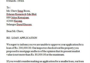 Loan Denial Letter Template Loan Rejection Letters 10 Free Sample Example format