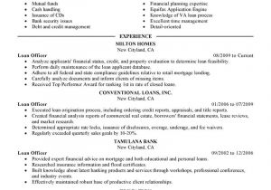 Loan Officer Email Templates Best Loan Officer Resume Example Livecareer