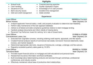 Loan Officer Resume Sample Best Loan Officer Resume Example Livecareer