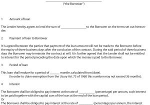 Loan Papers Template 40 Free Loan Agreement Templates Word Pdf Template Lab