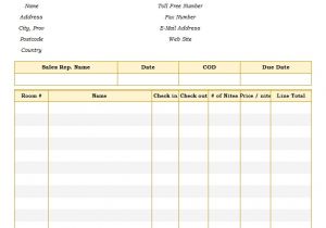 Lodging Receipt Template Accommodation Invoice Template Invoice Template Ideas