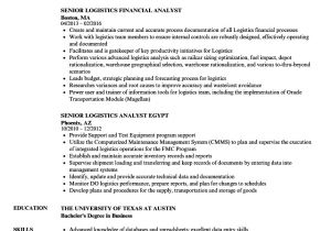 Logistics Analyst Resume Sample Logistics Analyst Senior Resume Samples Velvet Jobs