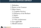 Logistics Contract Template Logistics Services Contract Contract Template and Sample