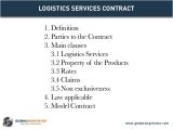 Logistics Contract Template Logistics Services Contract Contract Template and Sample