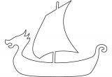 Longboat Template Viking Ship Pattern Use the Printable Outline for Crafts