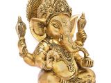 Lord Ganesh Image for Marriage Card the Advitya Brass Lord Ganesha Statue Height 9 5 Inch Width 7 5 Inch Weight 4300 Gm