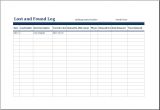 Lost and Found Email Template Lost and Found Log Template for Ms Excel Excel Templates