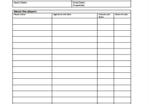 Lottery Syndicate Contract Template 8 Lottery Syndicate Agreement form Samples Free Sample