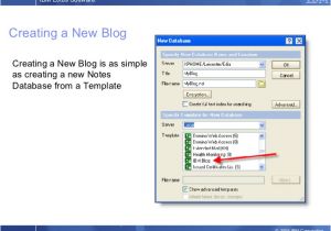Lotus Notes Database Templates Lotus Notes Blog Template