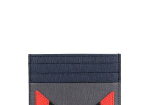 Louis Vuitton Simple Card Holder Fendi Monster Print Leather Card Case Leather Card Case