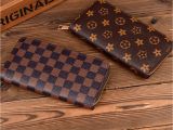 Louis Vuitton Simple Card Holder Women Id Card Holder Leather Casual Zipper Portable Wallet Mobile Phone Multiple Slot Long