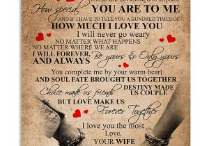 Love Card for My Husband to My Husband 16×24 Poster Size White