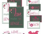 Love Card Ideas for Boyfriend 5 Senses Printable Gift Tags Diy Gifts for Boyfriend Love