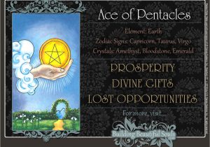 Love Card Meaning In Tarot the Ace Of Pentacles Tarot Card Meanings