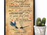 Love Card to My Husband to My Husband Dragonfly 11×17 Poster Size White