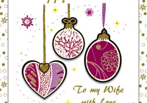 Love Card to My Wife Wife Purple Baubles