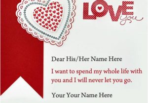 Love Card with Name Edit Love You Card Name Picture Love Name Generator
