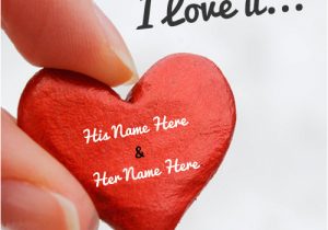 Love Card with Name Edit Print Couple Name I Love You Heart Picture