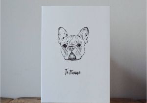 Love From In French for A Card French Bulldog Love Card