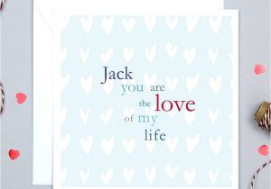 Love From In French for A Card Personalised Love Of My Life Card for Him or Her