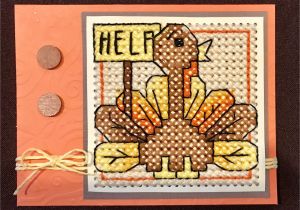 Love From Lizzie Card Kit Turkey In Trouble Cross Stitch Patterns Available From Frony