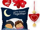 Love From Me Gift Card Indigifts Love Gift 0d 0cm062 0lov Y16 D124 Cushion Showpiece soft toy Greeting Card Gift Set